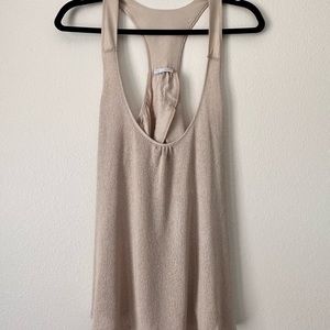 Zara B/W Collection Cami Vest Top Tank Beige T-Shirt Size Medium